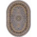 Иранский ковер Kashan 752142 Серый овал